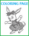 Little Girl Easter Bunny Coloring Page