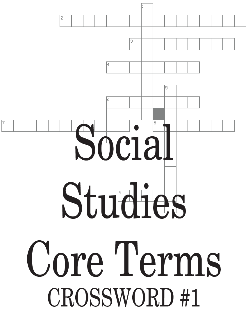 Social Studies Core Terms Crossword Puzzle #1 - Free to print (PDF file).