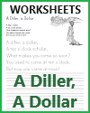 A Diller, a Dollar - Nursery rhyme worksheets.