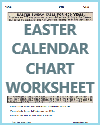 Easter Dates History Chart Worksheet