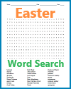 Easter Word Search Puzzle