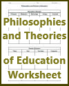 Teaching philosophies blank chart worksheet.