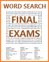 Final Exams Word Search Puzzle