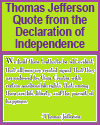 Thomas Jefferson Quote from the Declaration of Independence