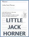 Little Jack Horner Nursery Rhyme Worksheet