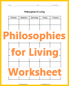 Philosophies for Living Worksheet