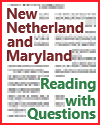 New Netherland and Maryland Reading with Questions