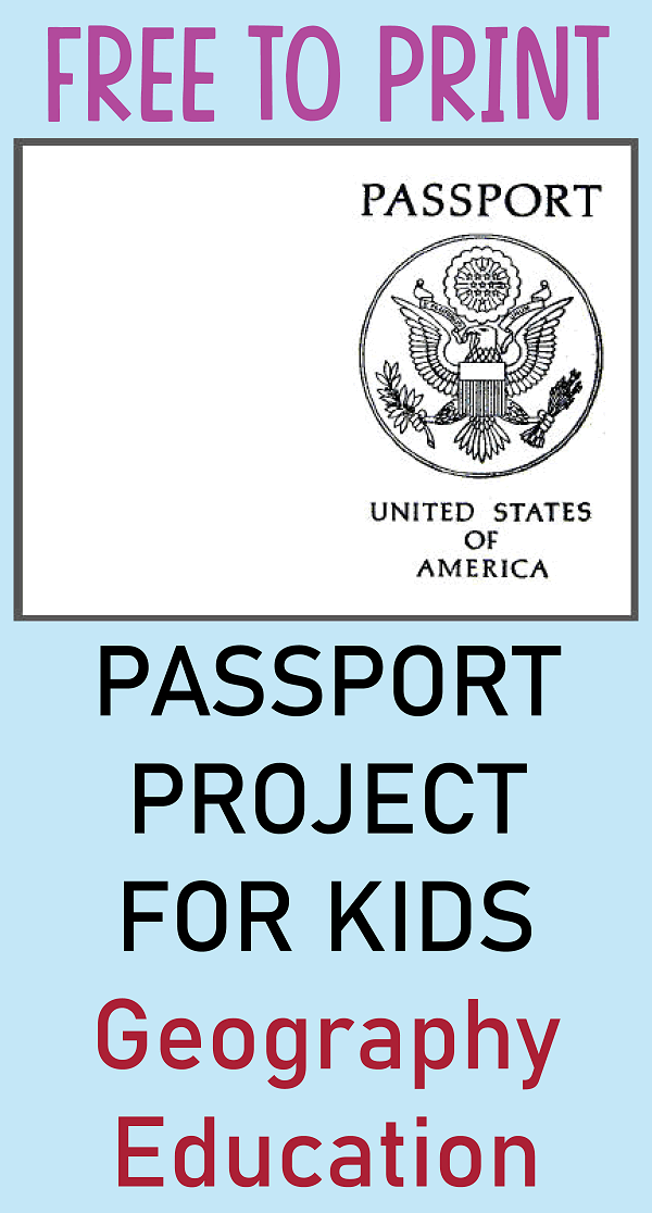 Free United States Passport Cover Coloring Page