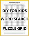 DIY Blank Word Search Puzzle Grid Worksheet