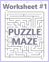 Maze 1 Puzzle Worksheet for Kids