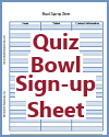 Quiz Bowl Sign-up Sheet