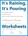 It's Raining, It's Pouring - Nursery Rhyme Worksheets