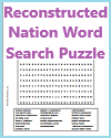Reconstructed Nation Word Search Puzzle