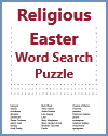 Religious Easter Word Search Puzzle