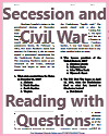 Secession and Civil War Reading with Questions