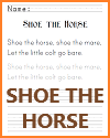 Shoe the Horse Worksheet