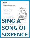 Sing a Song of Sixpence Worksheets