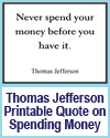 Thomas Jefferson Quote on Spending Money