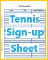 Tennis Sign-up Sheet