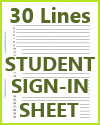 Sign-in Sheet with 30 Rows