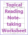 Topical Reading Note-taking Worksheet