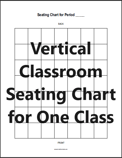 Free Printable Vertical Classroom Seating Chart - Free to print (PDF file).
