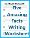 Five Amazing Facts CCSS Writing Summary Worksheet for Kids