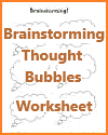 Brainstorming Thought Bubbles Worksheet