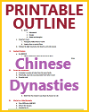 Chinese Dynasties Brief History Outline