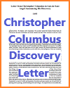 Letter from Christopher Columbus on Discovery, 1493
