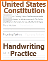U.S. Constitution Handwriting Practice Worksheet