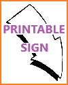 Downward Arrow Printable Sign for Classroom Bulletin Boards