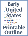 Early United States Printable Outline