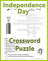 Independence Day (July 4th) Crossword Puzzle