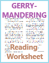 Gerrymandering Reading Worksheet