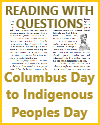 From Columbus Day to Indigenous Peoples Day Reading with Questions Printable Worksheet