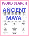 Ancient Mayans Word Search Puzzle