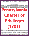 Pennsylvania Charter of Privileges (1701)