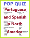 Spanish and Portuguese in the Americas Printable Pop Quiz