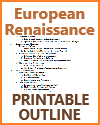 European Renaissance Printable Outline