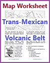 Trans-Mexican Volcanic Belt Map Worksheet