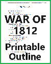 War of 1812 Printable Outline