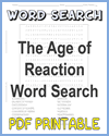 Age of Reaction Word Search Puzzle Age of Reaction Word Search Puzzle