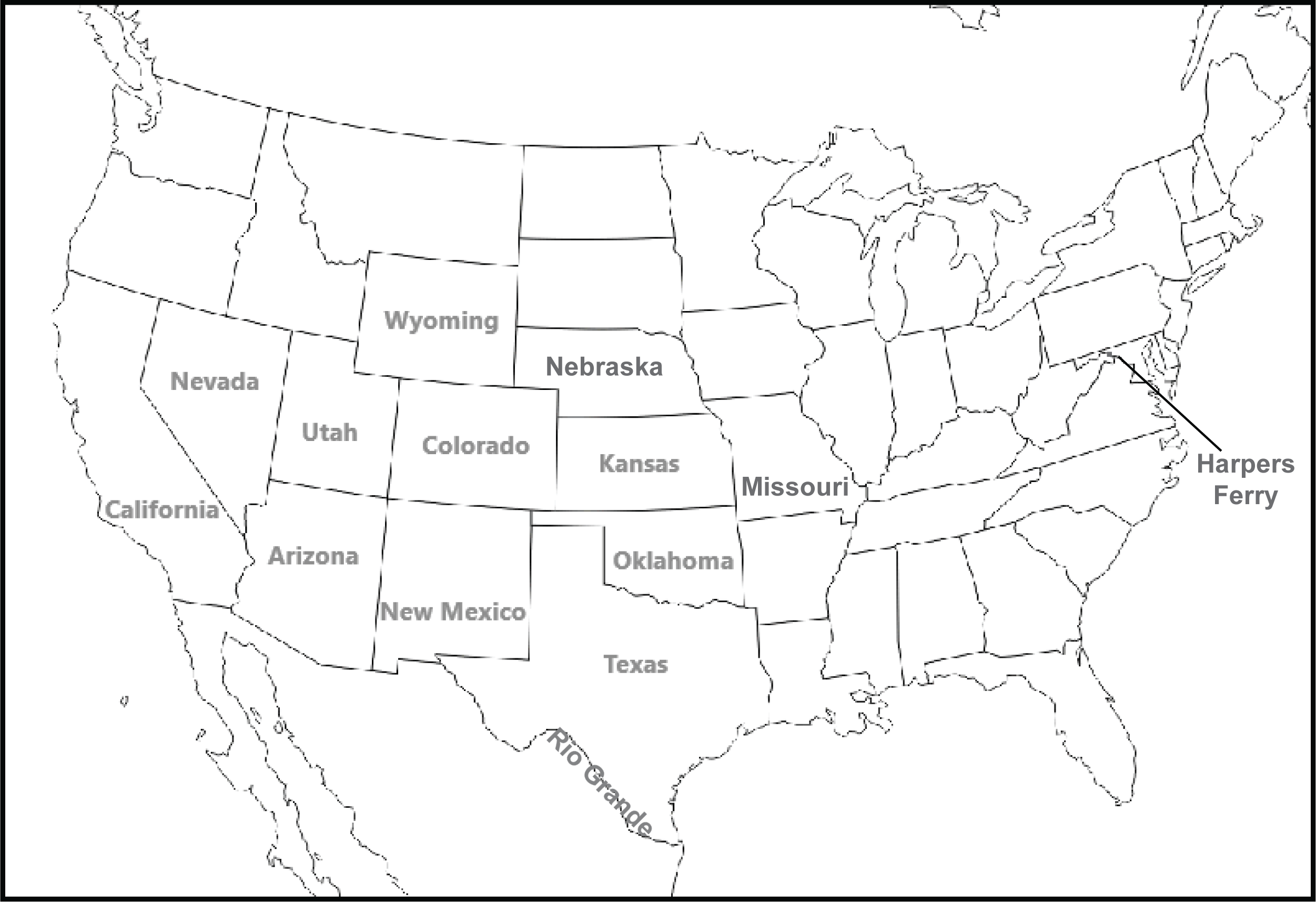 Antebellum National and Sectional Conflict Map Worksheet Answer Key