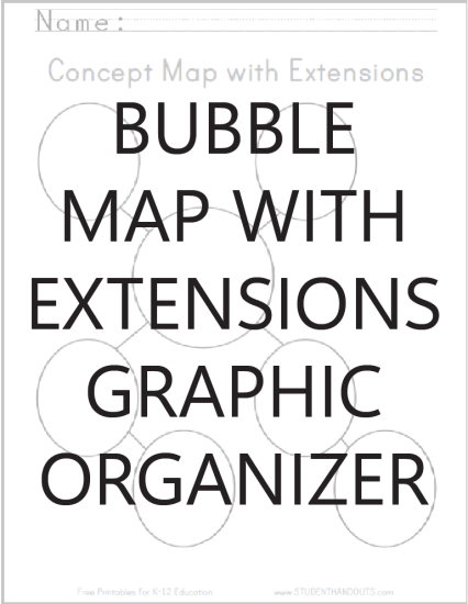 Concept Map with Extensions Blank Worksheet - Free to print (PDF file).