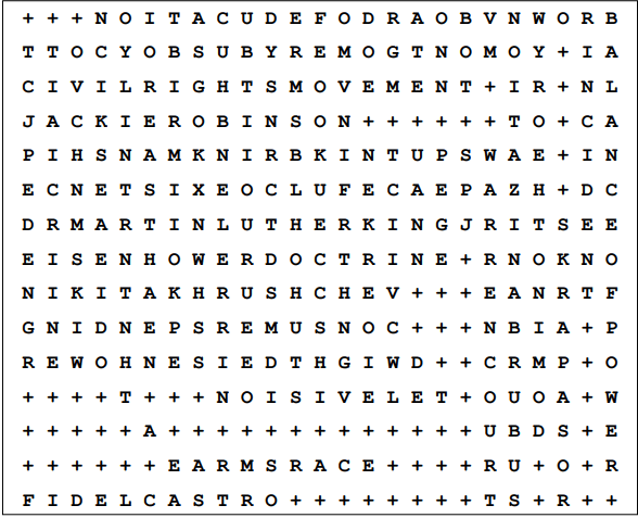 Containment and Consensus Word Search Puzzle Answer Key