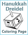 Hanukkah Dreidel Coloring Page