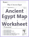 Ancient Egypt Map Worksheet