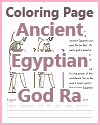 Ancient Egyptian God Ra Coloring Page