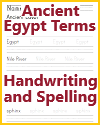 Ancient Egypt Terms Handwriting and Spelling
